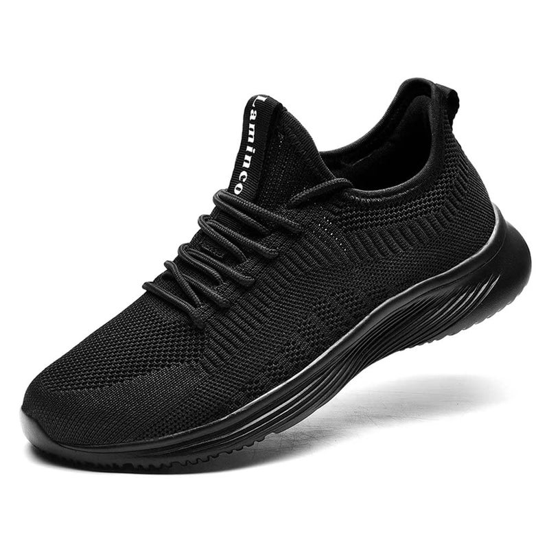 Lamincoa Womens Slip On Walking Shoes Non Slip Casual Road Running Lightweight Mesh Fashion Sneakers for Gym Travel Workout Black - Image 1